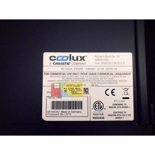 Used Christie Coolux Mediaserver