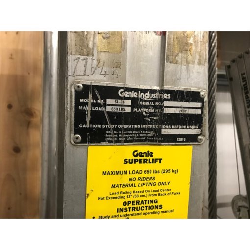 Genie SL-24 Superlift Contractor
