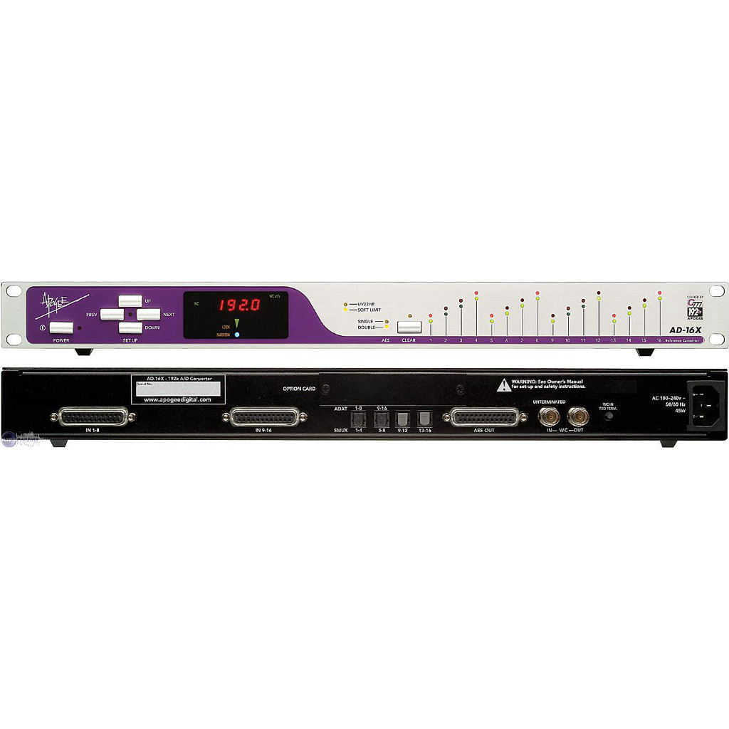 Apogee AD-16X 16-channel 24 bit, 192 kHz, A/D Converter