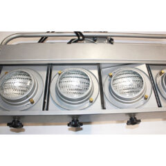 Eurolite Blinder 4-Lite horizontal, Silver lighting fixture set (6)