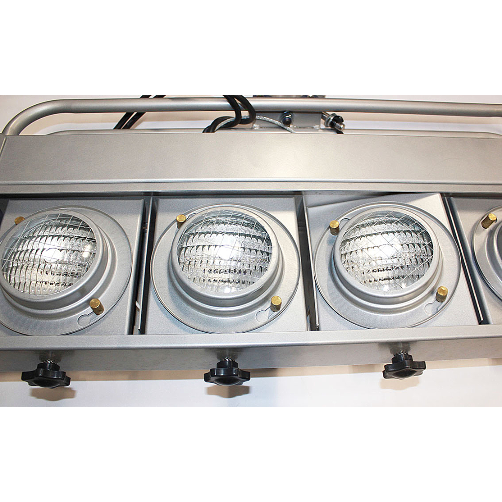 Eurolite Blinder 4-Lite horizontal, Silver lighting fixture set (6)