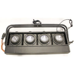 Eurolite Blinder 4-Lite horizontal, black lighting fixture set (6)