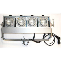Eurolite Blinder 4-Lite horizontal, Silver lighting fixture set (6)