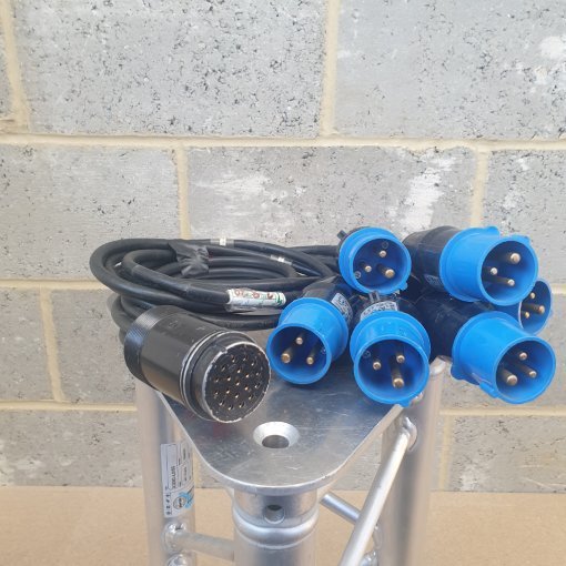 Socapex Fan in to 6 x 16A (M) 1m 2.5mm