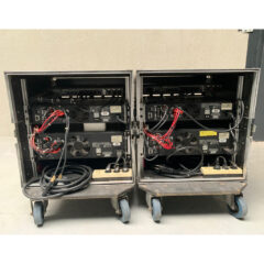 BSS Omnidrive FDS-355 and QSC Powerlight Amplifier Racks (2)