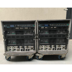 BSS Omnidrive FDS-355 and QSC Powerlight Amplifier Racks (2)