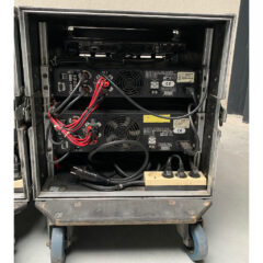 BSS Omnidrive FDS-355 and QSC Powerlight Amplifier Racks (2)