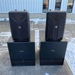 Proel Flash 12 HDA high-performance loudspeaker and SW118HA subwoofer Package