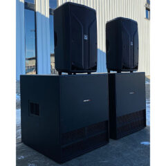 Proel Flash 12 HDA high-performance loudspeaker and SW118HA subwoofer Package