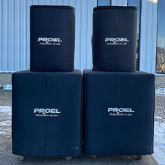 Proel Flash 12 HDA high-performance loudspeaker and SW118HA subwoofer Package