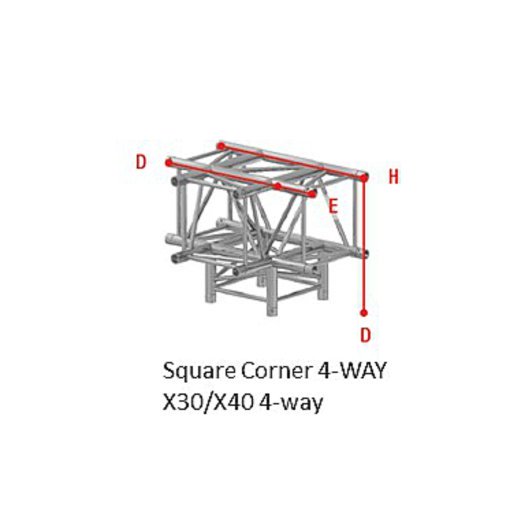 Square Corner 4-way X30V-n-X40V-4-way