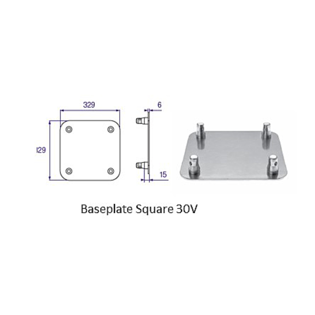 Baseplate Square-30V