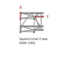 Square Corner 2-way X30V-C003