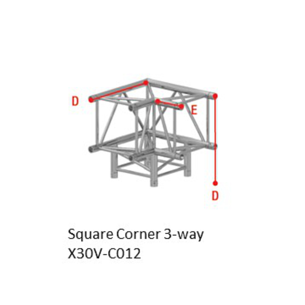 Square Corner 3-way X30V-C012