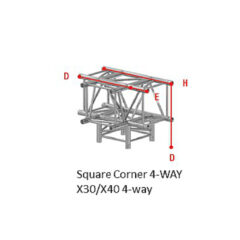 Square Corner 4-way X30V-n-X40V-4-way