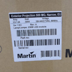 Martin Exterior Projection 500 MG, Narrow, EU Outdoor Rated Medium Scale Image Projector