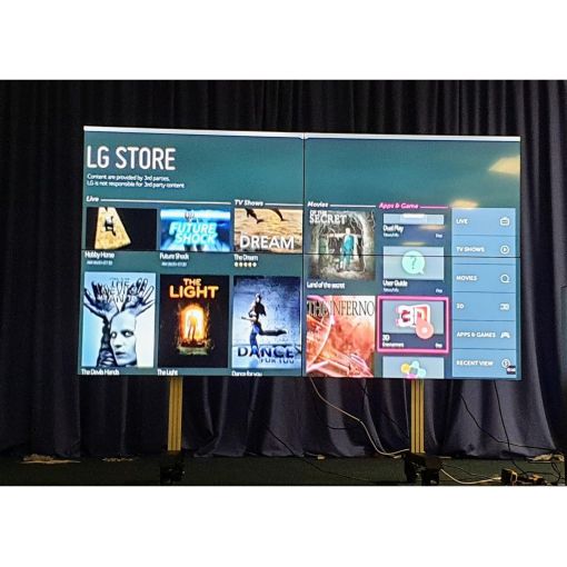 LG 49VL5G-A Video Wall System Including Peerless DS-C560-2X2 AV Portable Video Wall