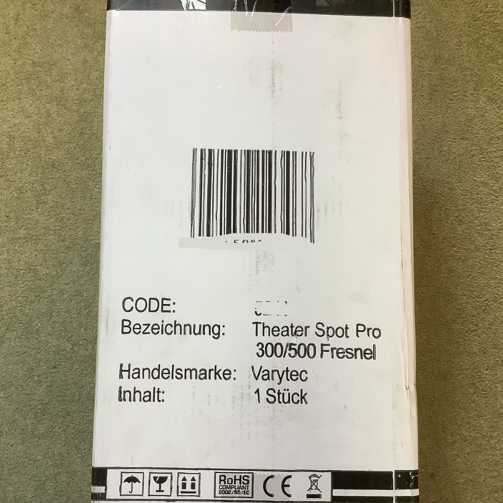 Varytec Theatre Spot Pro 300/500 Fresnel, Black Package (14)