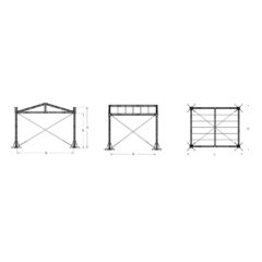 Alustage GR40 12x10 x 8 H Roof SystemAlustage GR40 12x10 x 8 H Roof System