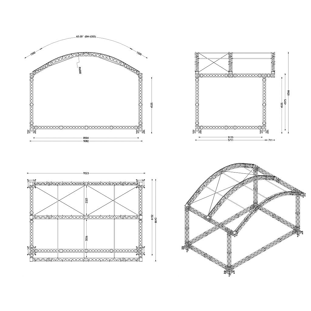 Firststage Arcsstage 8x6m Roof System