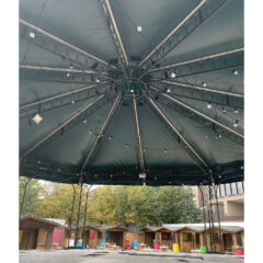 Bandstand Structure Complete with Layher Stage Decking and Scaffold Grid