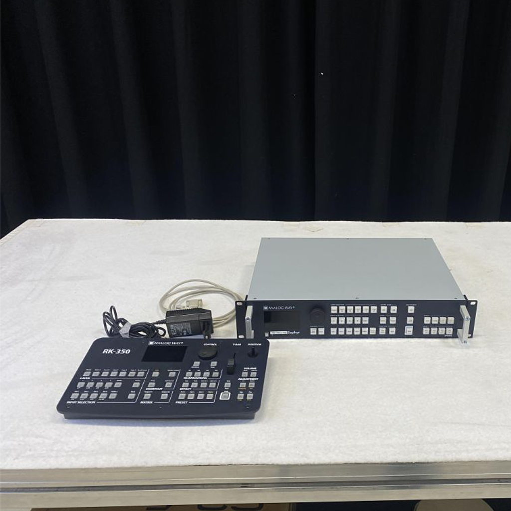 Analog Way Saphyr SPX450 Hi-resolution mixer and seamless presentation switcher and RK-350 controller