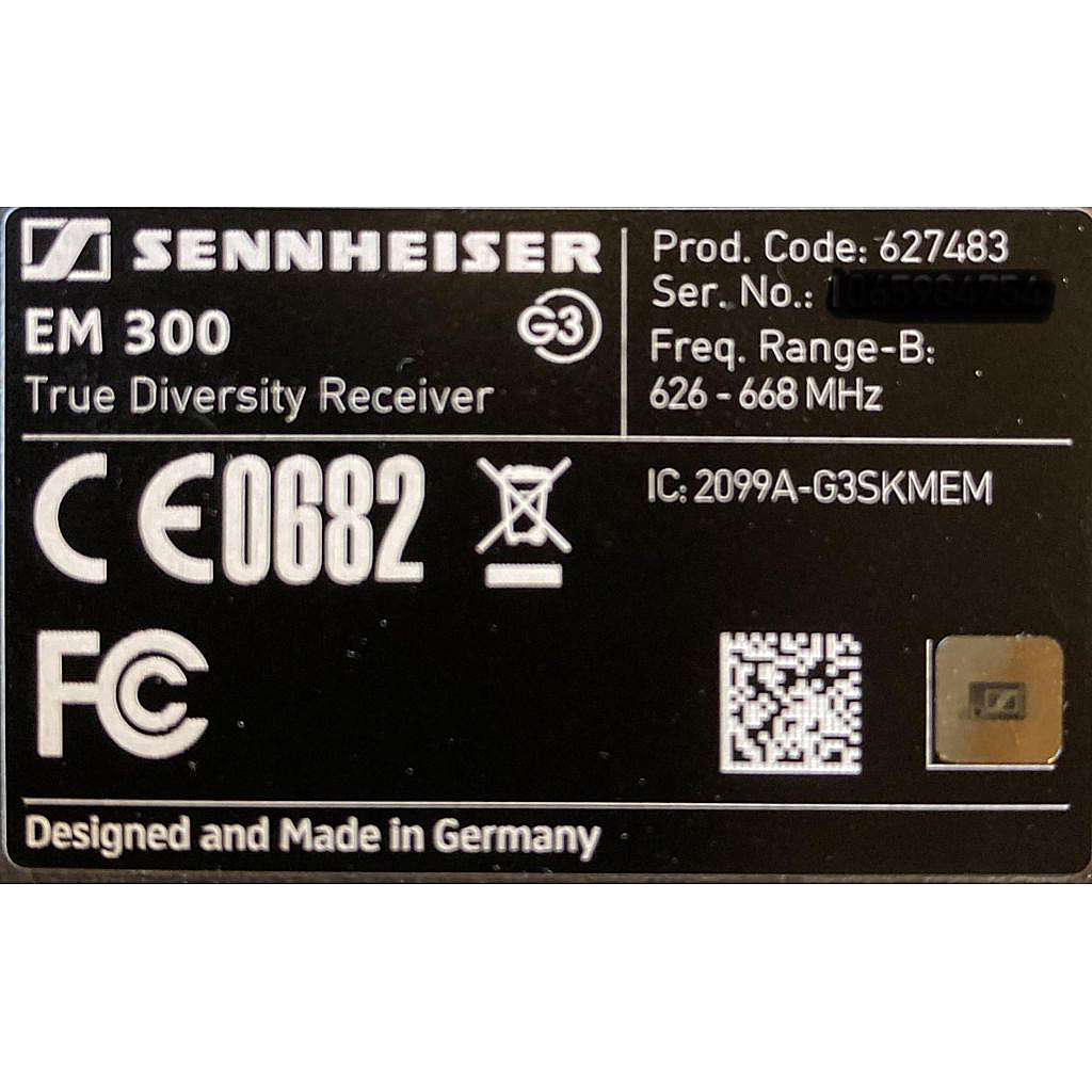 Sennheiser EW300 G3 Freq. Range -B Package