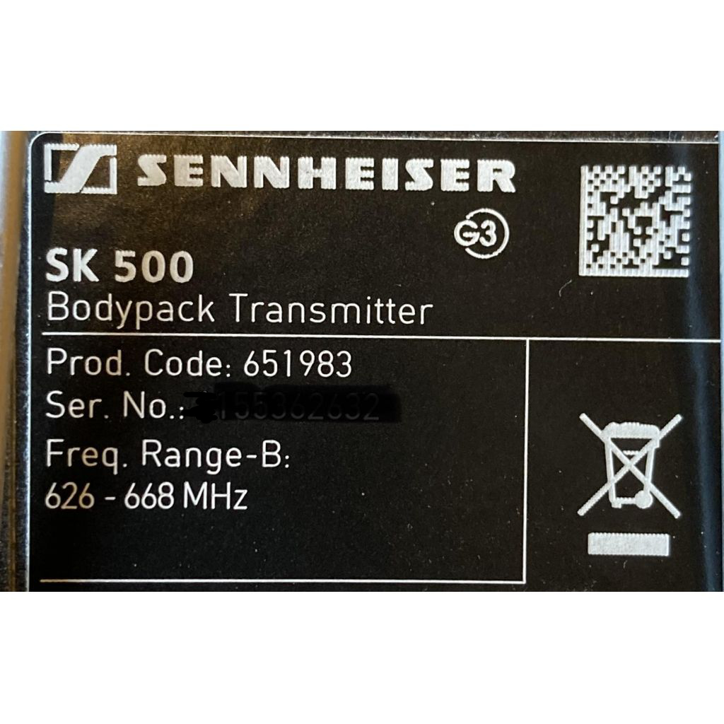 Sennheiser EW300 G3 Freq. Range -B Package