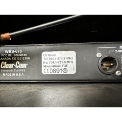 Clear-Com WBS-670 Wireless HF Intercom Belt Box