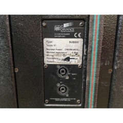 Audio Performance DLA6 Loudspeaker and SB800