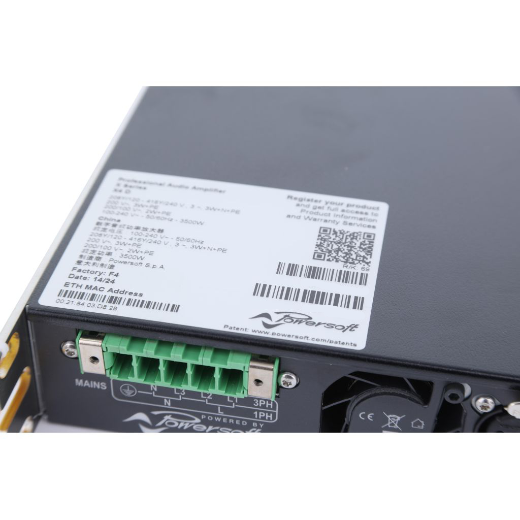 Powersoft X4 + Dante Power Amplifier
