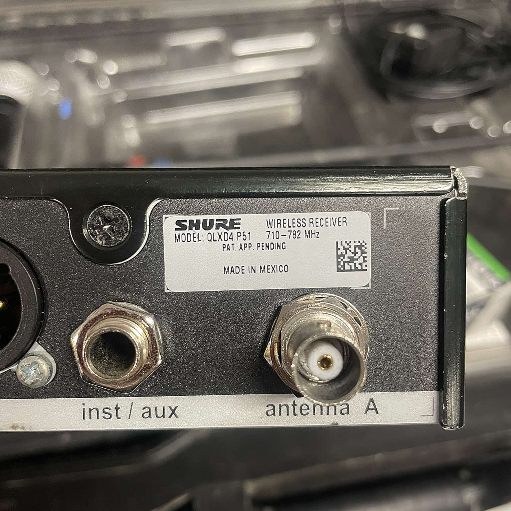 Shure QLXD4 P51 710-782 mhz Digital Wireless Receiver