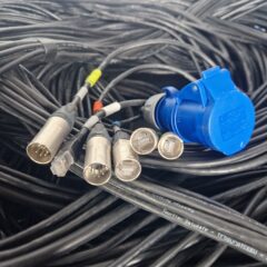 1 x 100m FOH Loom // 4 x DMX, 4 x CAT, 1 x 16a