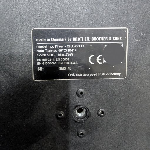 BB&S Flyer Light with DMX Adapter