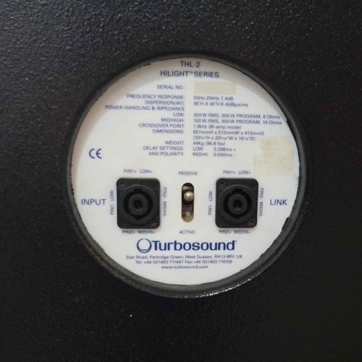 Used Turbosound THL2 & TH828.2 Sound system for sale