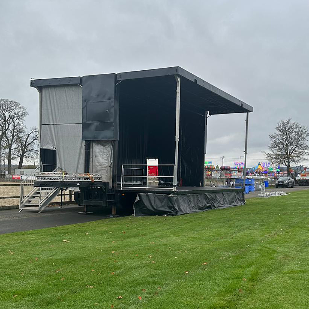 Used 10m x 8m mobile trailer concert stage for sale
