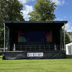Used 10m x 8m mobile trailer concert stage for sale