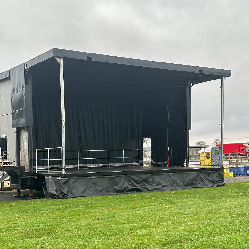 Used 10m x 8m mobile trailer concert stage for sale