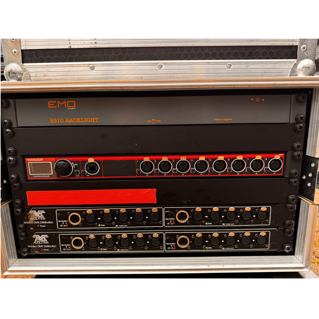 Used Swisson XND-8 Node and Avolites DMX Rack for sale