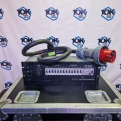 Used Distro 63/3 phase in, (12) 16A Breakers out, (2) Harting for sale