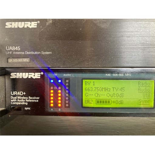 Used Shure UR4D with UA845 for sale