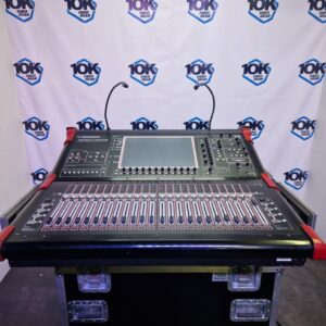 – Compact DiGiCo SD9 Core 2 mixing desk, perfect for live events and studio use. – Exceptional audio quality with extensive input/output options for seamless integration. – Lightweight and user-friendly interface tailored for audio professionals. – Rated “Used 5 – Great” for reliable performance. – Includes a durable flight case for easy transport and protection. – Comes with a standard 21-day warranty from 10K for peace of mind. – Elevate your audio mixing capabilities and enhance your sound setup effectively.