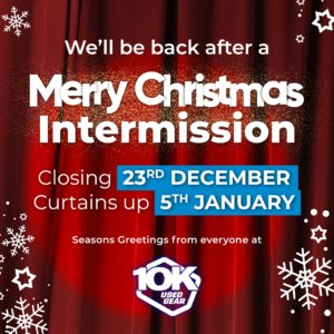 10k Used gear's offices will be closed from Wednesday, 24th December and reopen Monday, 5th January