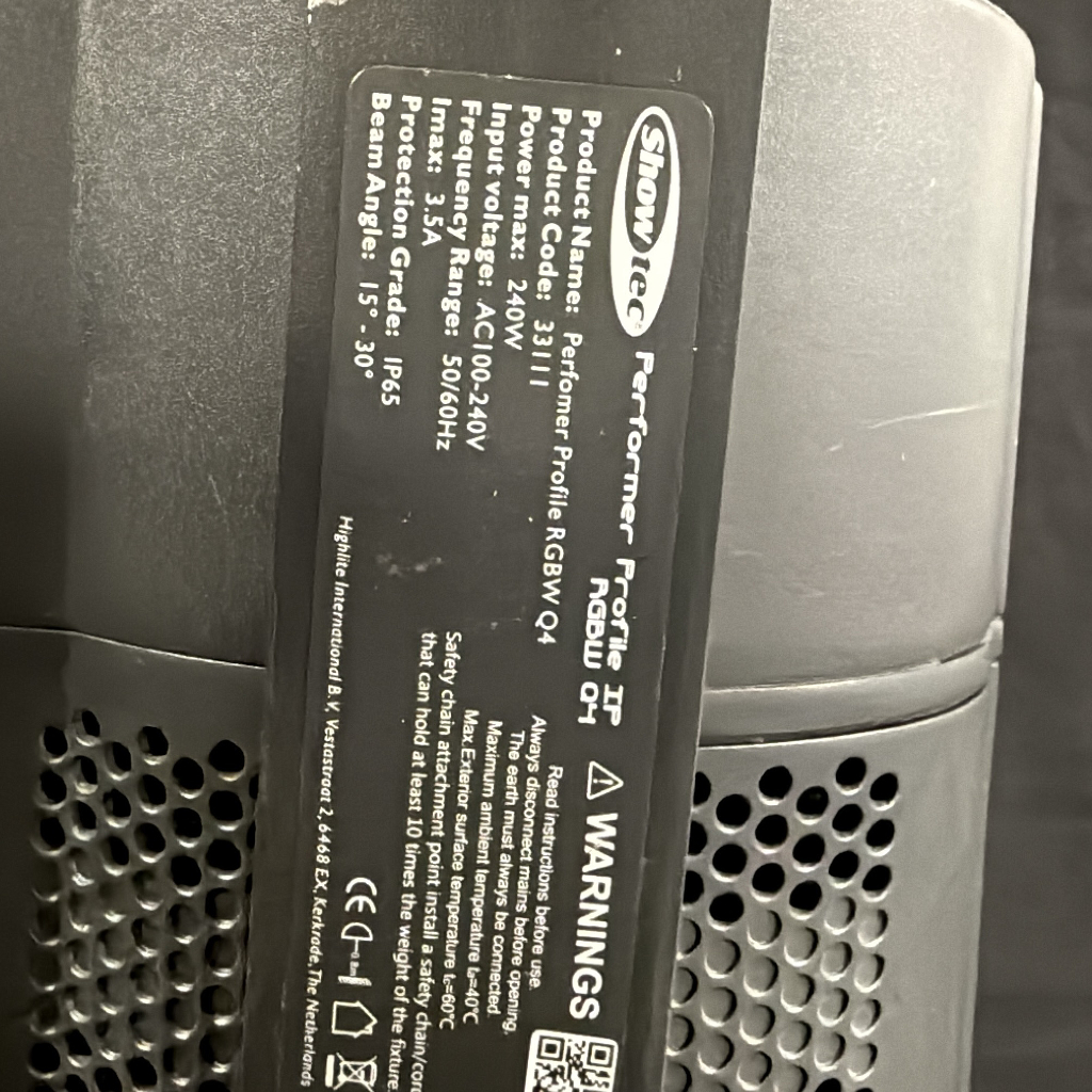 Used Showtec - Performer Profile IP Q4 for sale