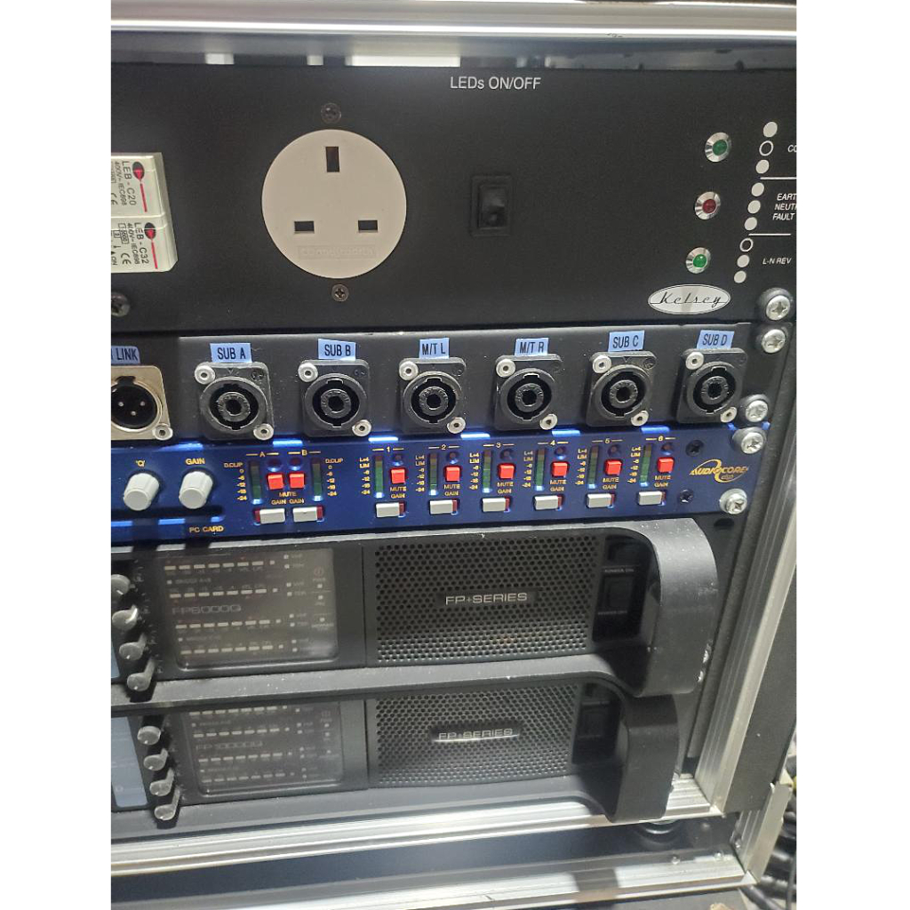 Used XTA 226 & Lab Gruppen quad amplifiers rack for sale