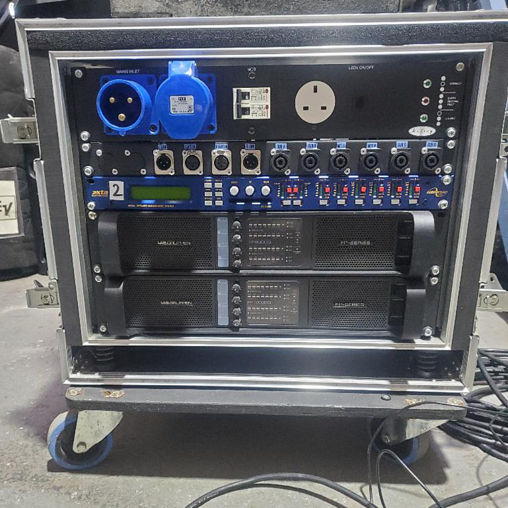Used XTA 226 & Lab Gruppen quad amplifiers rack for sale