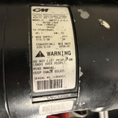 Used CM Loadstar 1T chain hoists for sale