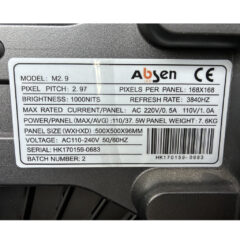 Used ABSEN M2.9 LED Wall 36sqm Package for sale