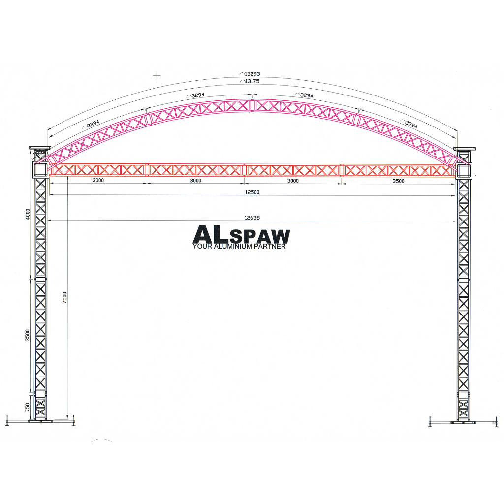 Used Alspaw 13x11m Roofing System for sale