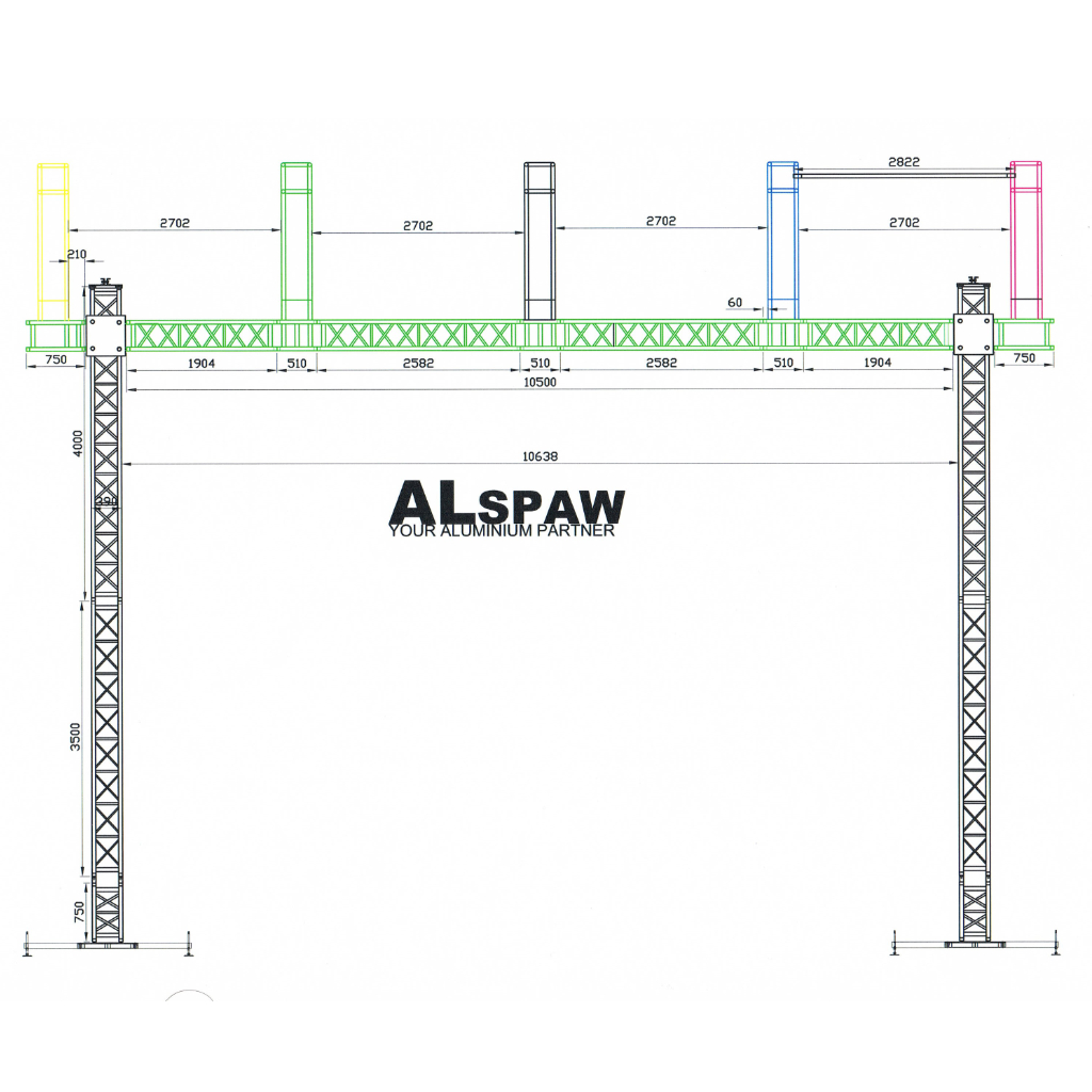 Used Alspaw 13x11m Roofing System for sale